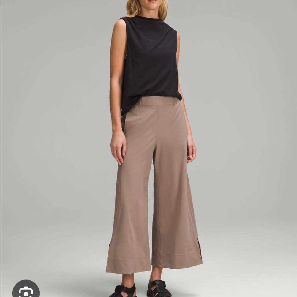 lululemon athletica Wide-Leg Track Pants in Taupe